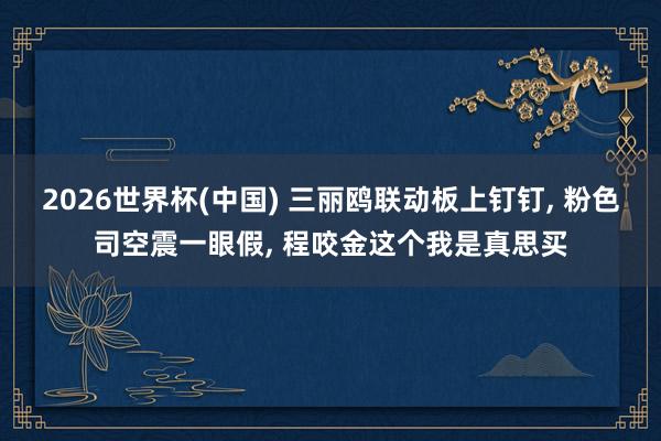 2026世界杯(中國) 三麗鷗聯動板上釘釘， 粉色司空震一眼假， 程咬金這個我是真思買