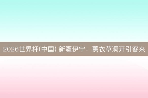 2026世界杯(中國) 新疆伊寧：薰衣草洞開引客來